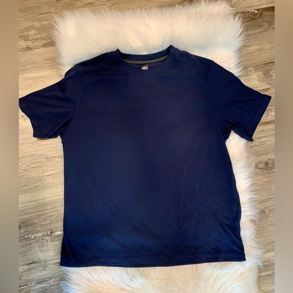 REI navy blue- 100% polyester shirt - XL